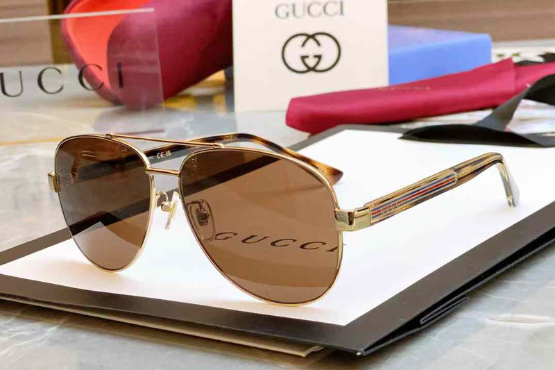 GG0528S Sunglasses Gold Brown