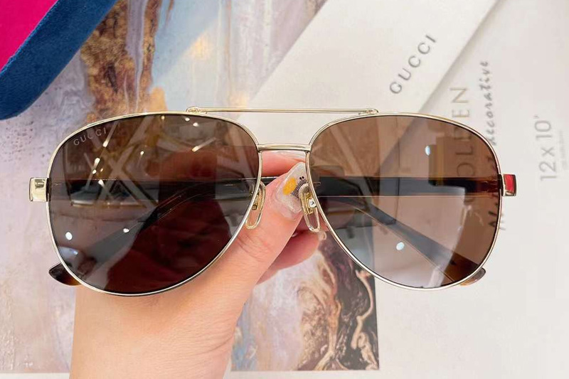 GG0528S Sunglasses Gold Brown