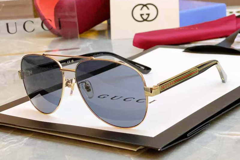 GG0528S Sunglasses Gold Gray