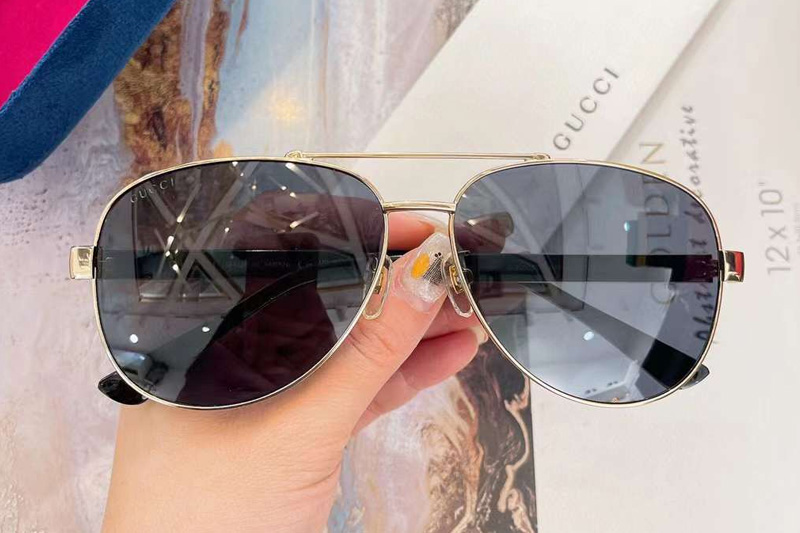 GG0528S Sunglasses Gold Gray