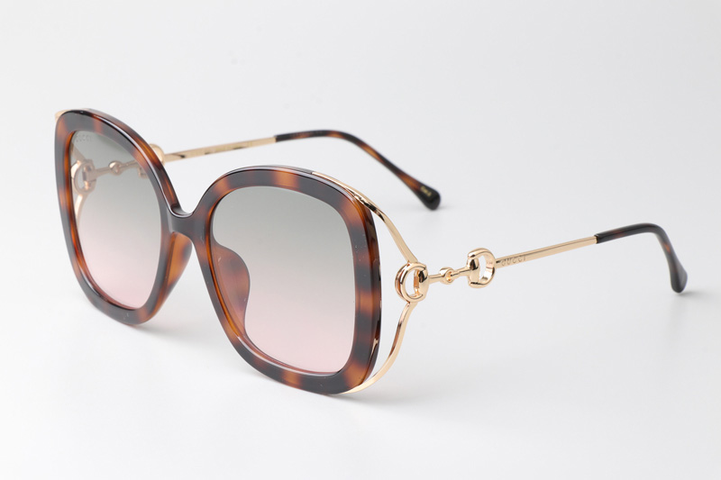 GG1021S Sunglasses Tortoise Gold Gradient Pink