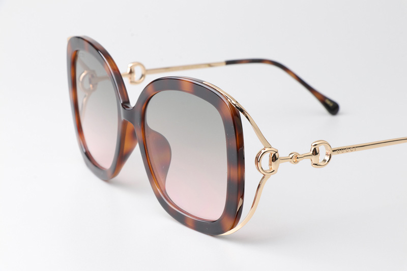 GG1021S Sunglasses Tortoise Gold Gradient Pink