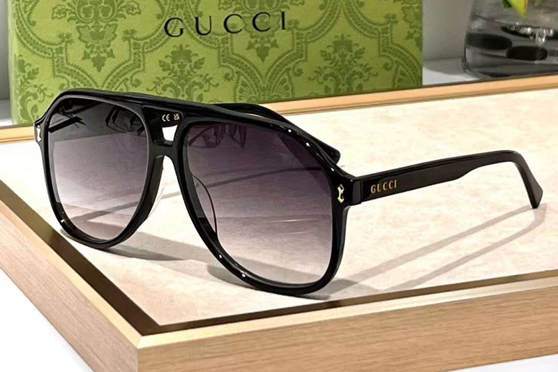 GG1042S Sunglasses Black Gradient Gray