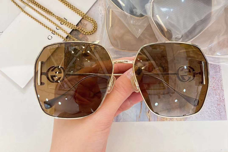 GG1207SA Sunglasses Gold Brown