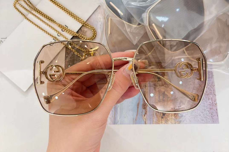 GG1207SA Sunglasses Gold Pink