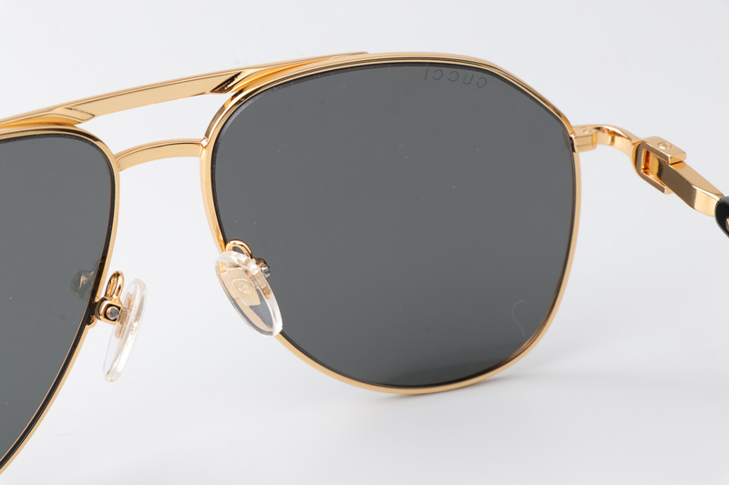 GG1220S Sunglasses Black Gold Gray