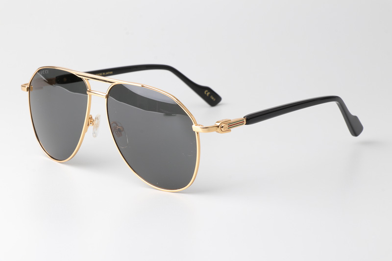 GG1220S Sunglasses Black Gold Gray