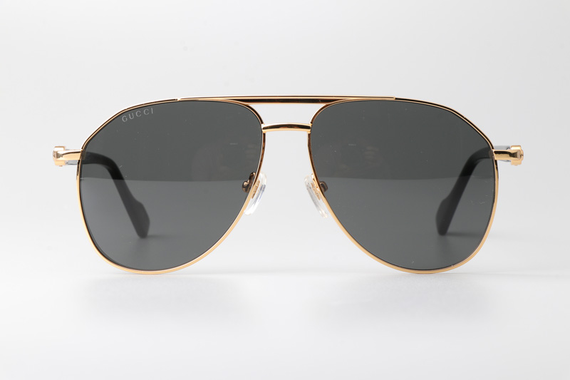 GG1220S Sunglasses Black Gold Gray