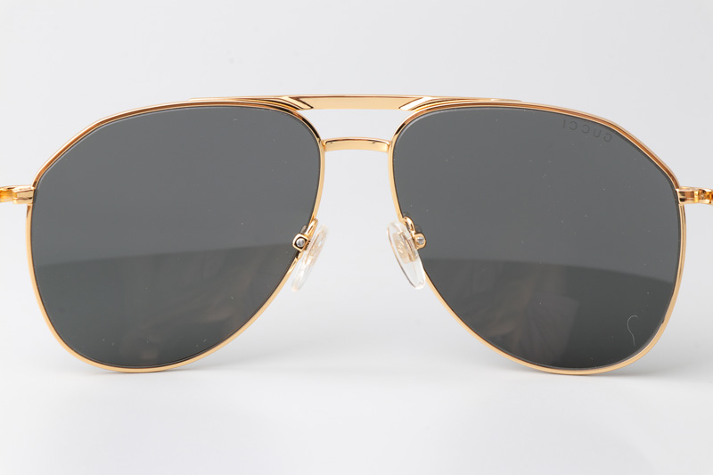 GG1220S Sunglasses Black Gold Gray