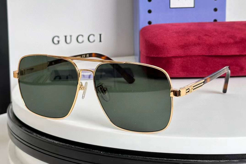 GG1289S Sunglasses Gold Green