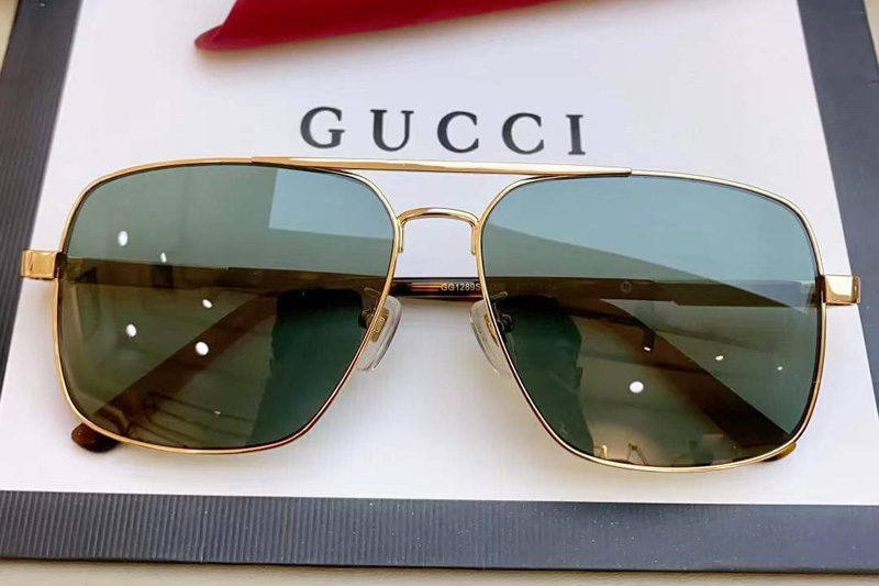 GG1289S Sunglasses Gold Green