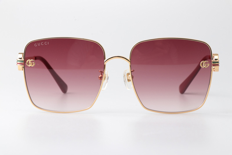 GG1295S Sunglasses Gold Red Gradient Pink