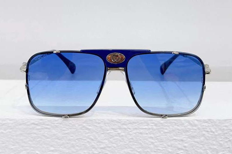 GG1320S Sunglasses Blue Silver Gradient Blue