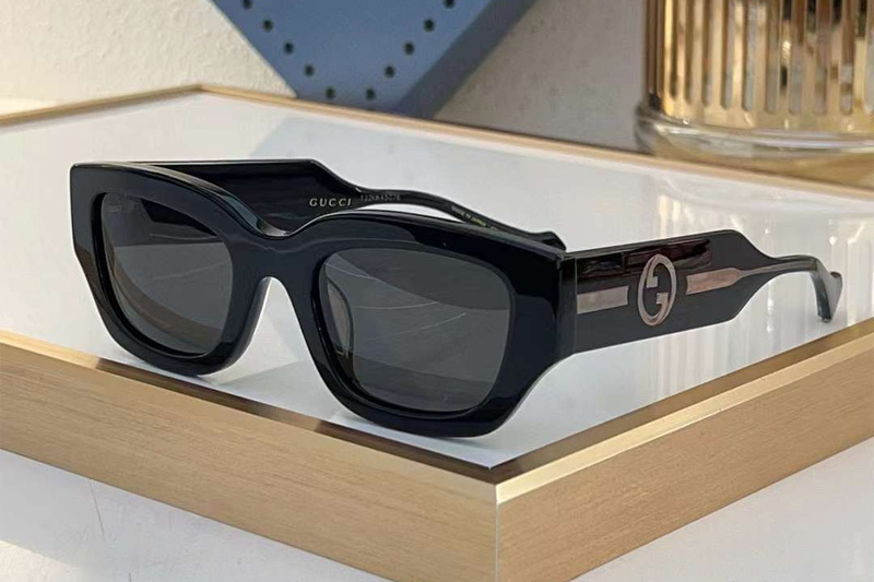 GG1558SK Sunglasses Black Silver Gray