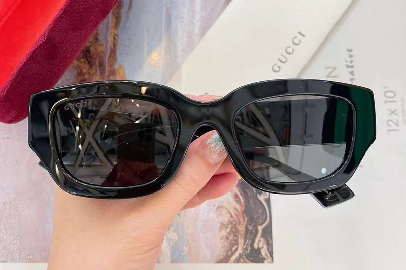 GG1558SK Sunglasses Black Silver Gray