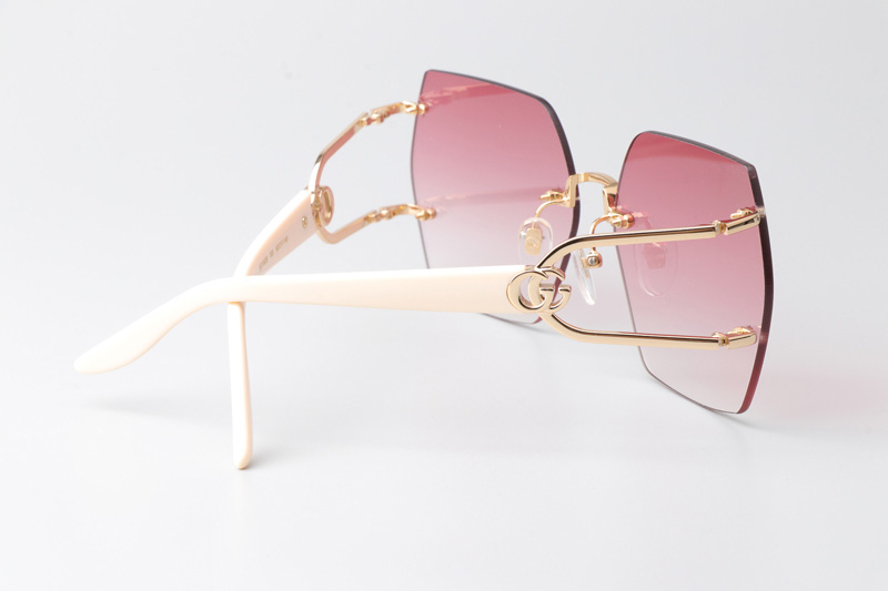 GG1562S Sunglasses Gold Cream Gradient Pink