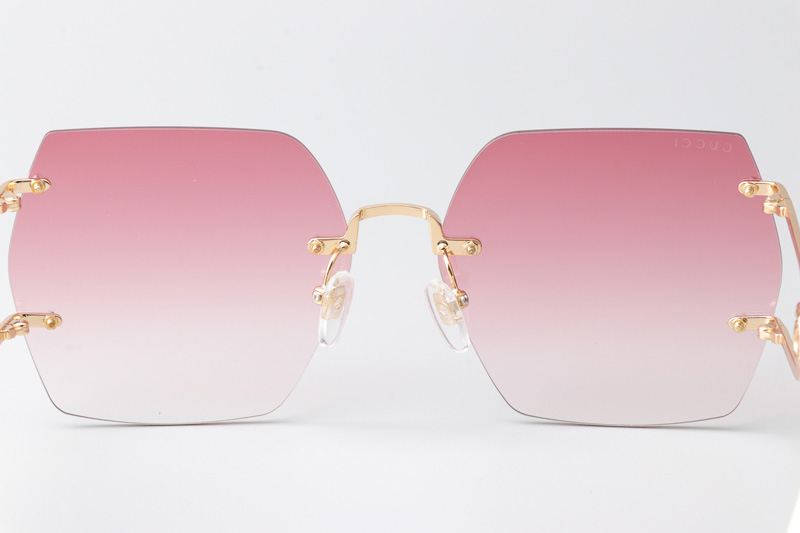 GG1562S Sunglasses Gold Cream Gradient Pink