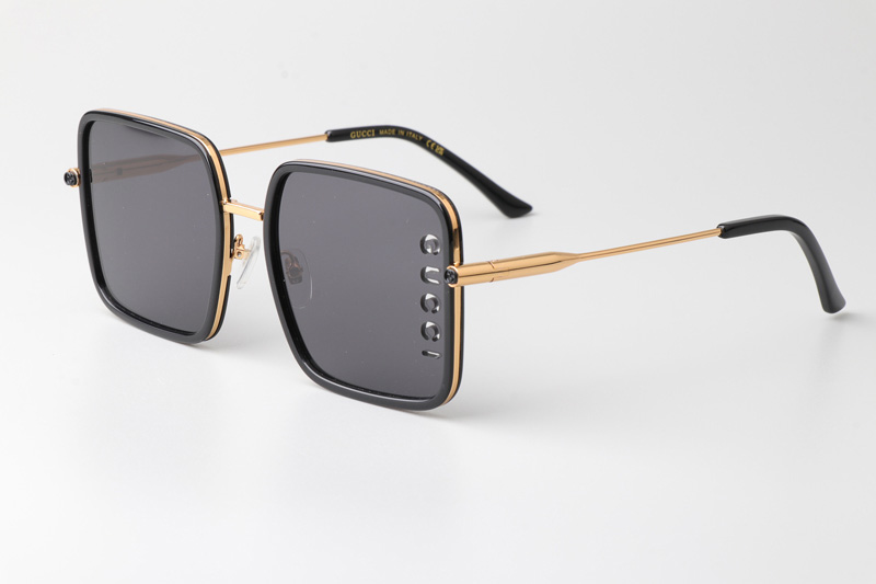 GG1615 Sunglasses Black Gold Gray
