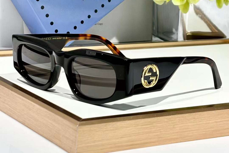 GG1664S Sunglasses Black Tortoise Gray