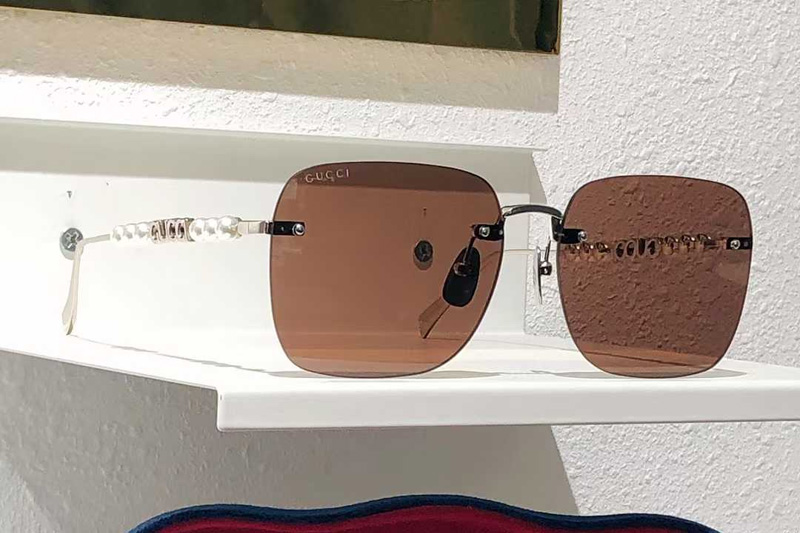 GG1923SA Sunglasses Silver Brown