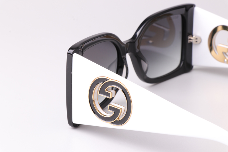 GG5953S Sunglasses Black White Gradient Gray