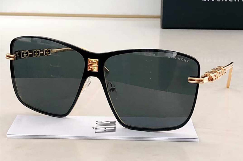 GV40071I Sunglasses Gold Green