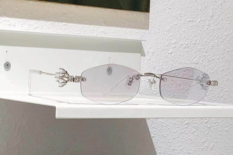 Glitz Sunglasses Silver Gray