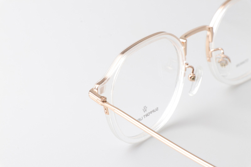 Go Eyeglasses Transparent Gold