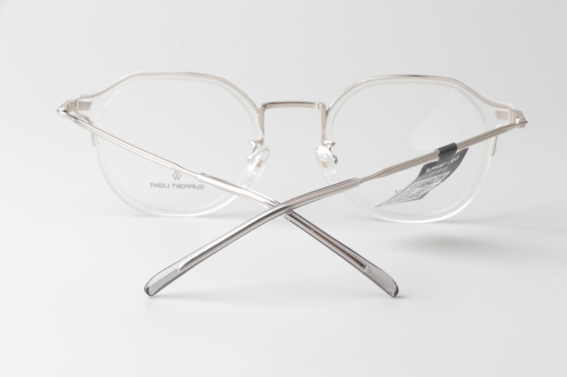 Go Eyeglasses Transparent Silver