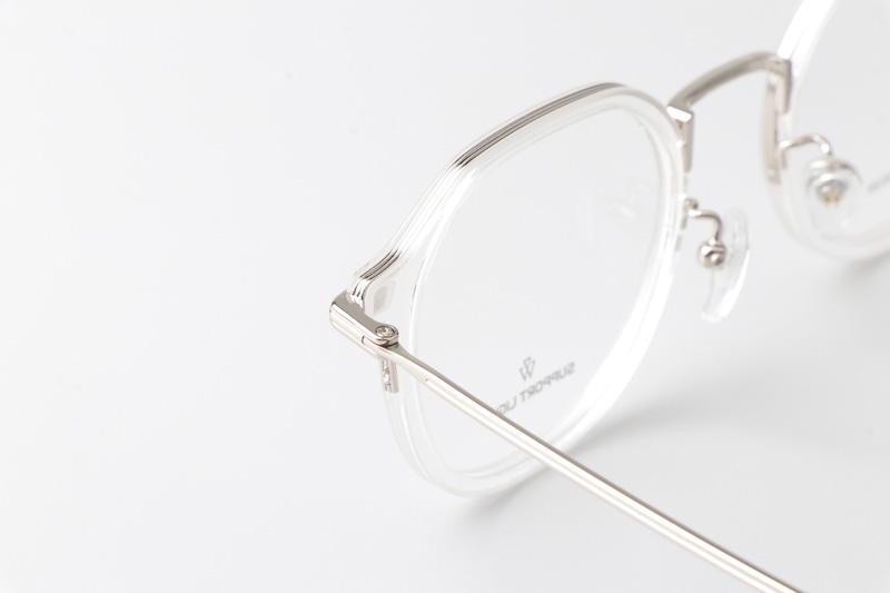 Go Eyeglasses Transparent Silver