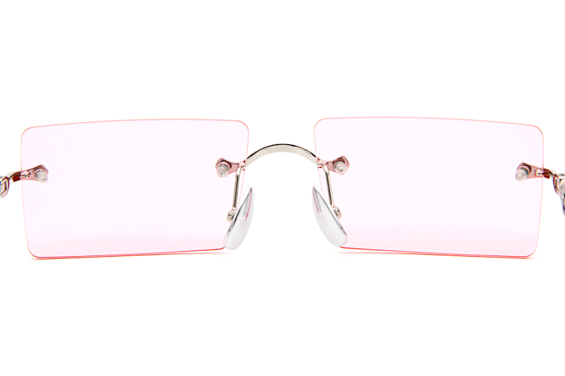 Heiiz Beiiz Sunglasses Silver Pink