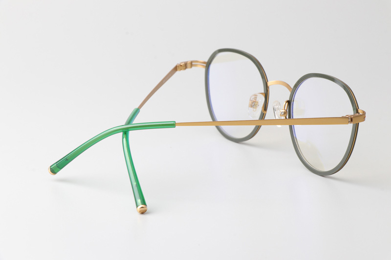 Jean Eyeglasses Green Gold