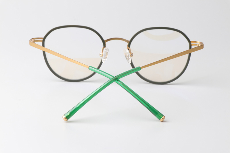 Jean Eyeglasses Green Gold