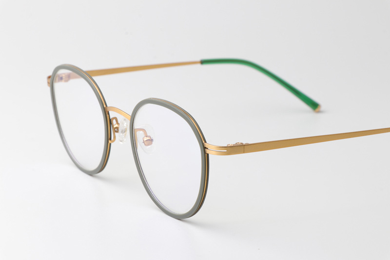 Jean Eyeglasses Green Gold