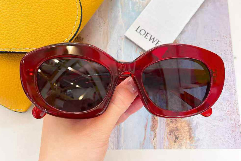 LW40153S Sunglasses Red Gray