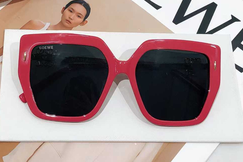 LW50401 Sunglasses Red Gray