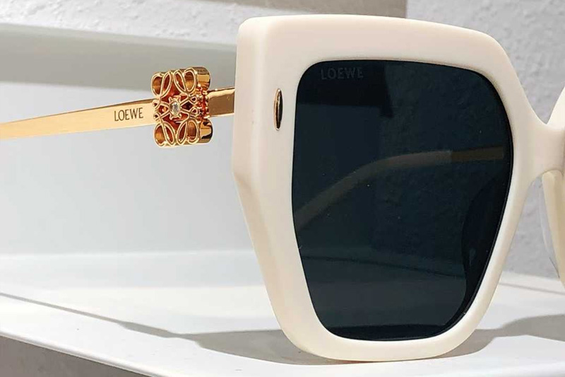 LW50401 Sunglasses White Gray