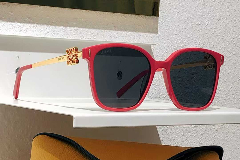 LW50402 Sunglasses Red Gray