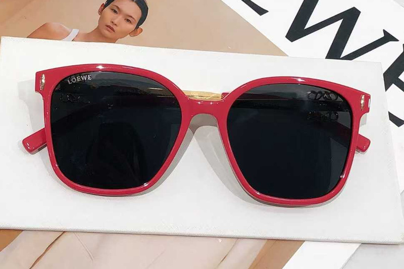 LW50402 Sunglasses Red Gray