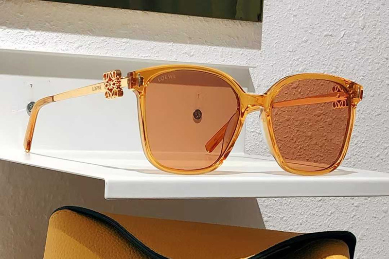 LW50402 Sunglasses Yellow Brown