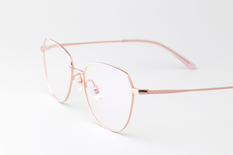 LY2002 Eyeglasses Pink Gold