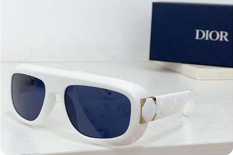 Lady M1I Sunglasses White Blue