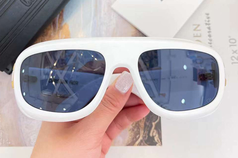 Lady M1I Sunglasses White Blue