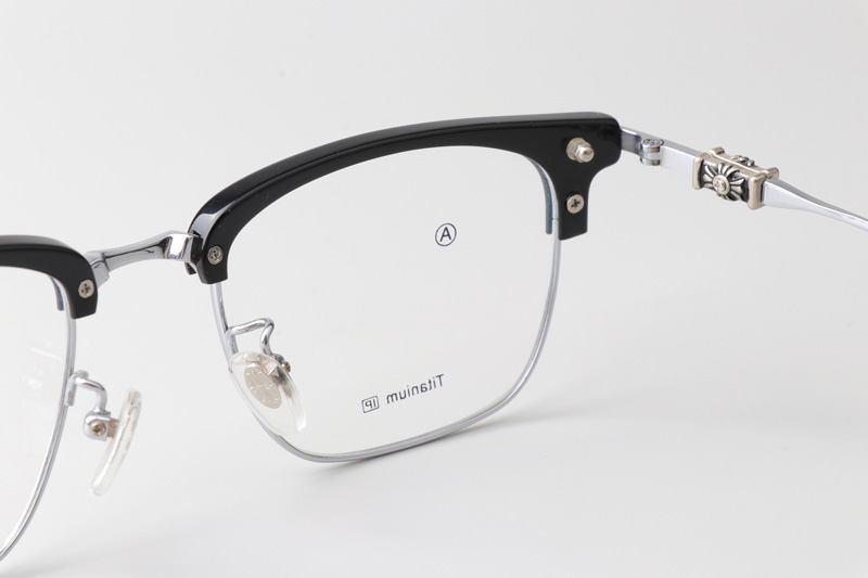 Lomen 083 Eyeglasses Black Silver