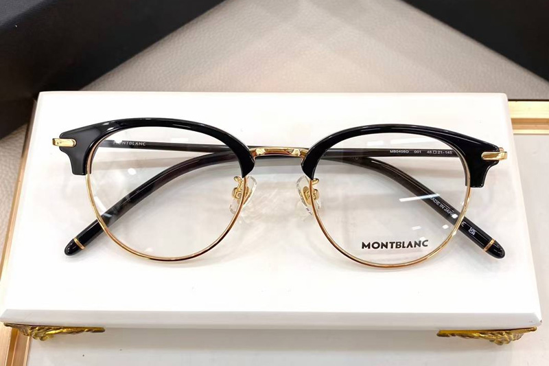 MB0408O Eyeglasses Black Gold