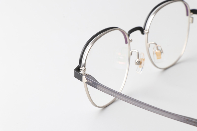 MS1026 Eyeglasses Black Silver