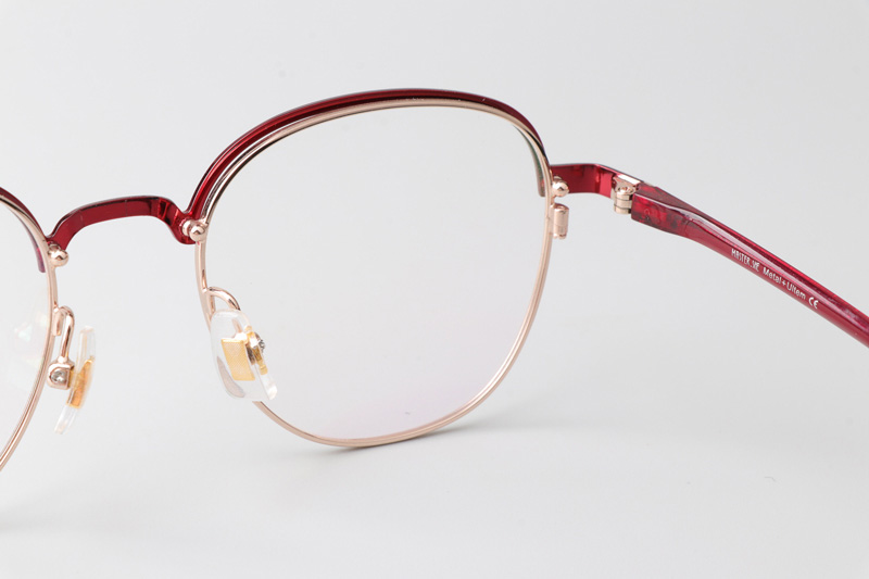 MS1026 Eyeglasses Red Gold