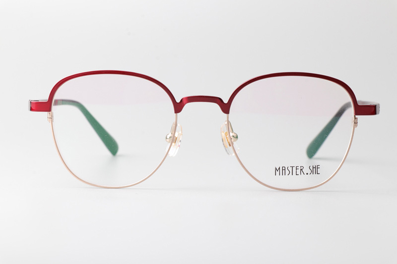 MS1026 Eyeglasses Red Gold