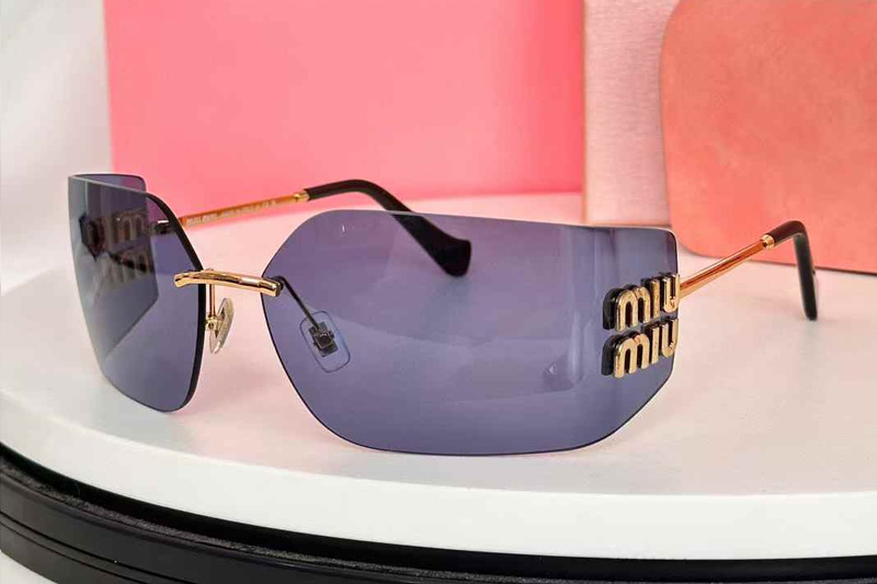 MU54YS Sunglasses Gold Blue