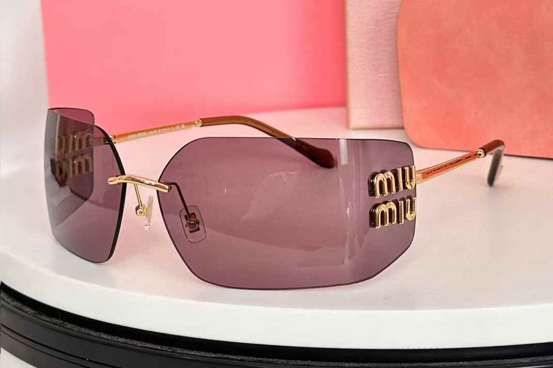 MU54YS Sunglasses Gold Purple